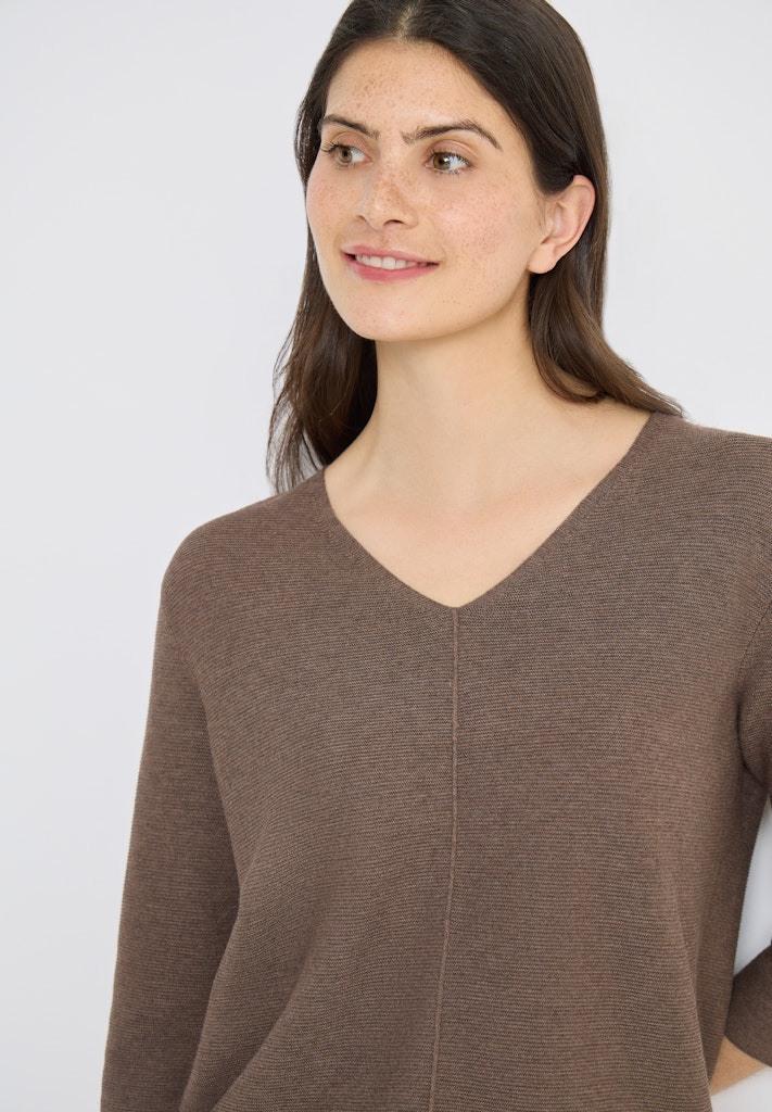 3/4-Arm Pullover mit Struktur