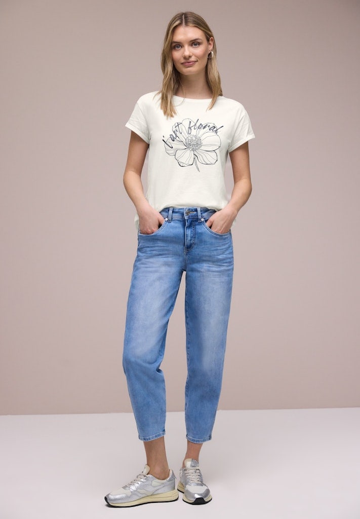 Kurzarm Shirt mit floralem Artwork