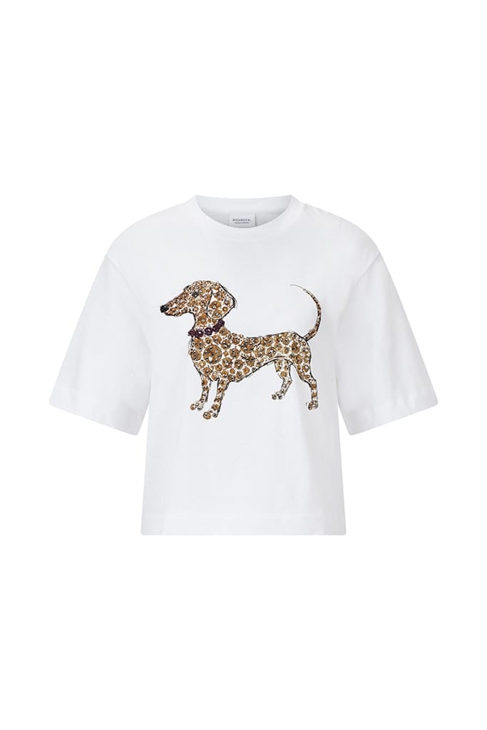 Gentle Fit T-Shirt with Dog Print
