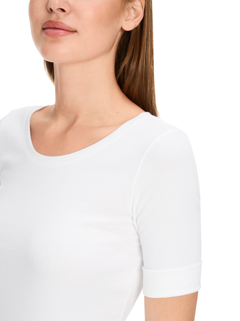 Rundhals-Shirt mit halben Ärmeln