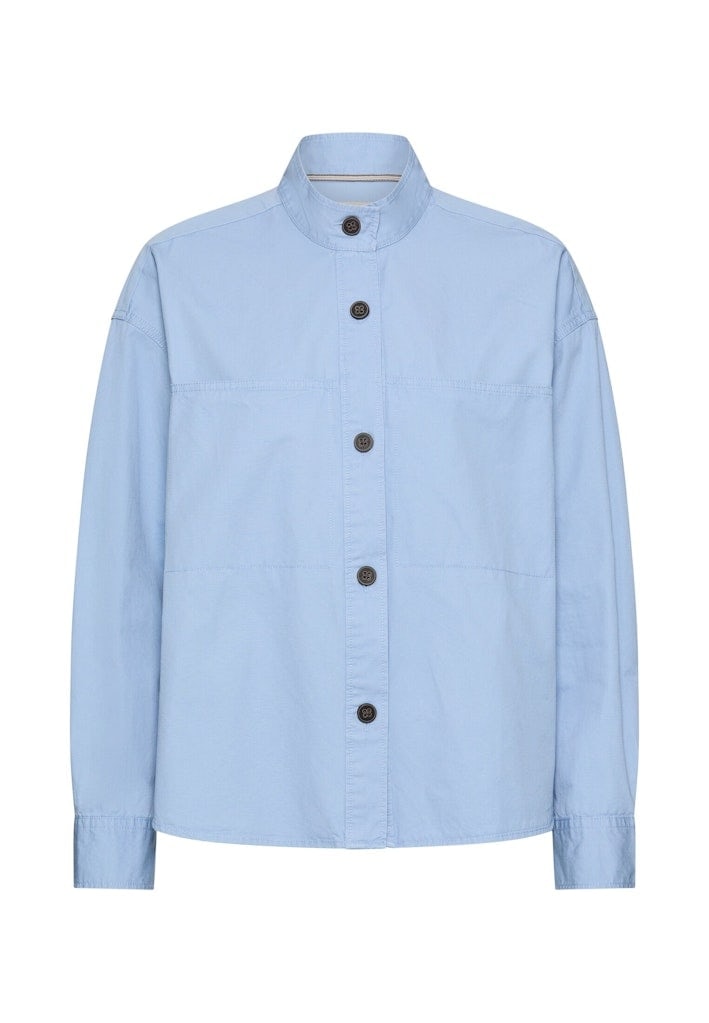 Langarmbluse mit Stehkragen