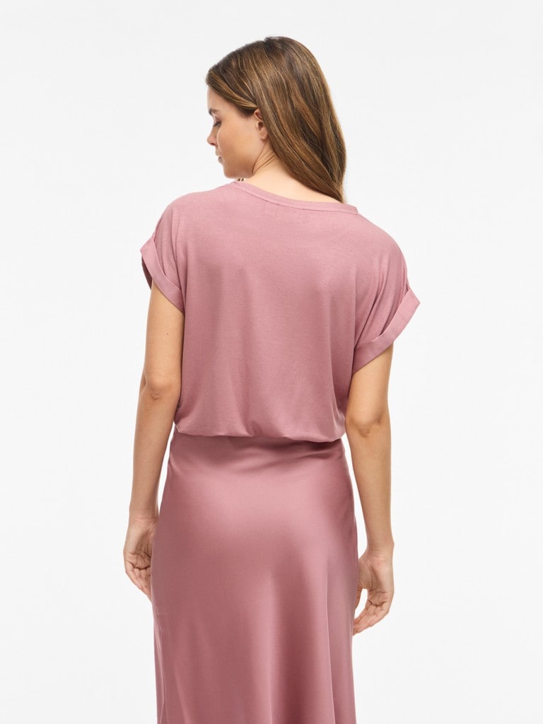 VIELLETTE S/S SATIN TOP - NOOS