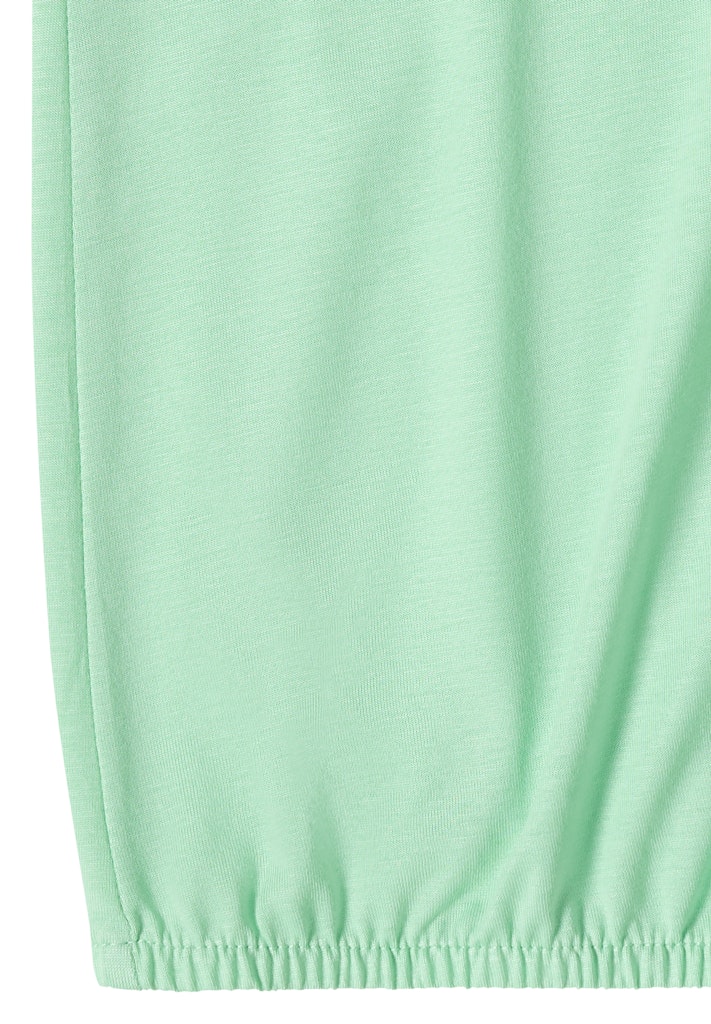 T-Shirt mit V-Neck und Spitzendetail