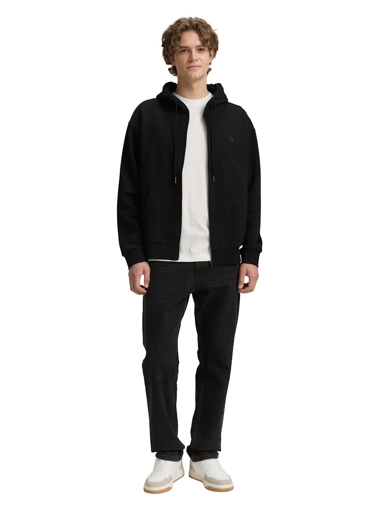 Hoodie Sweatjacke mit Logo-Print