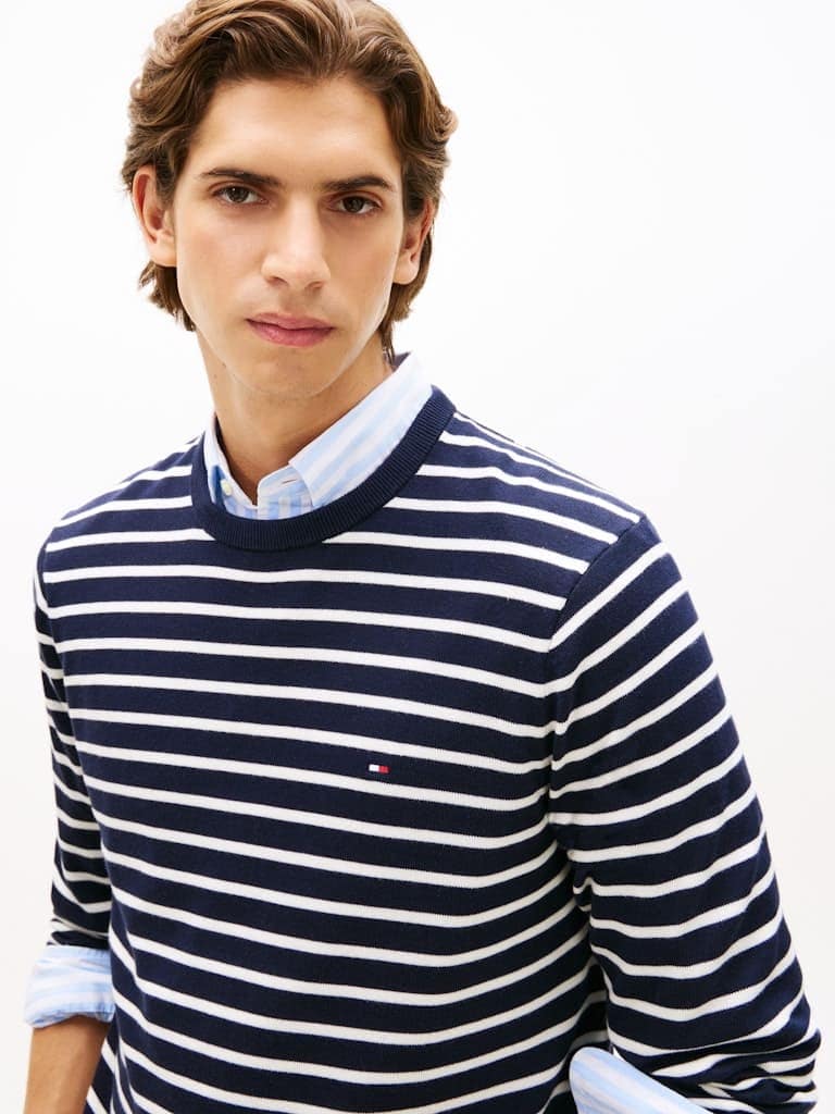 Flag Embroidery Crew Neck Jumper