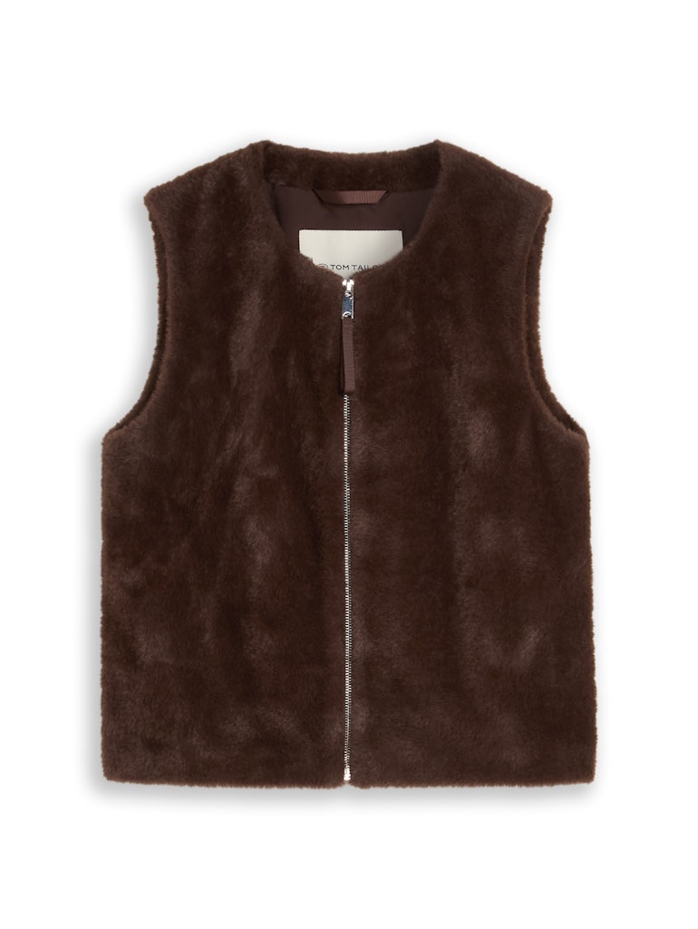 Teddy Weste mit Taschen