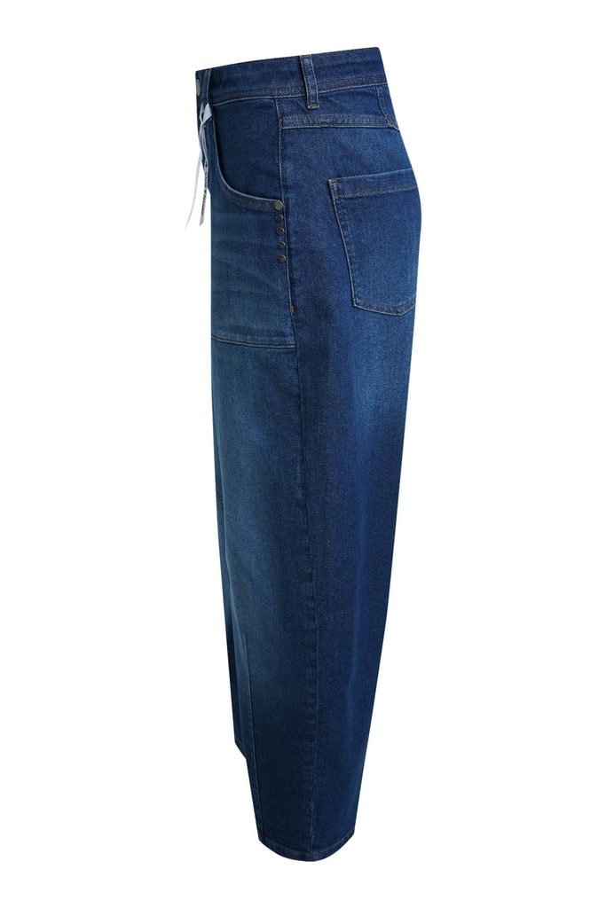 Barrel Leg Denim Pants