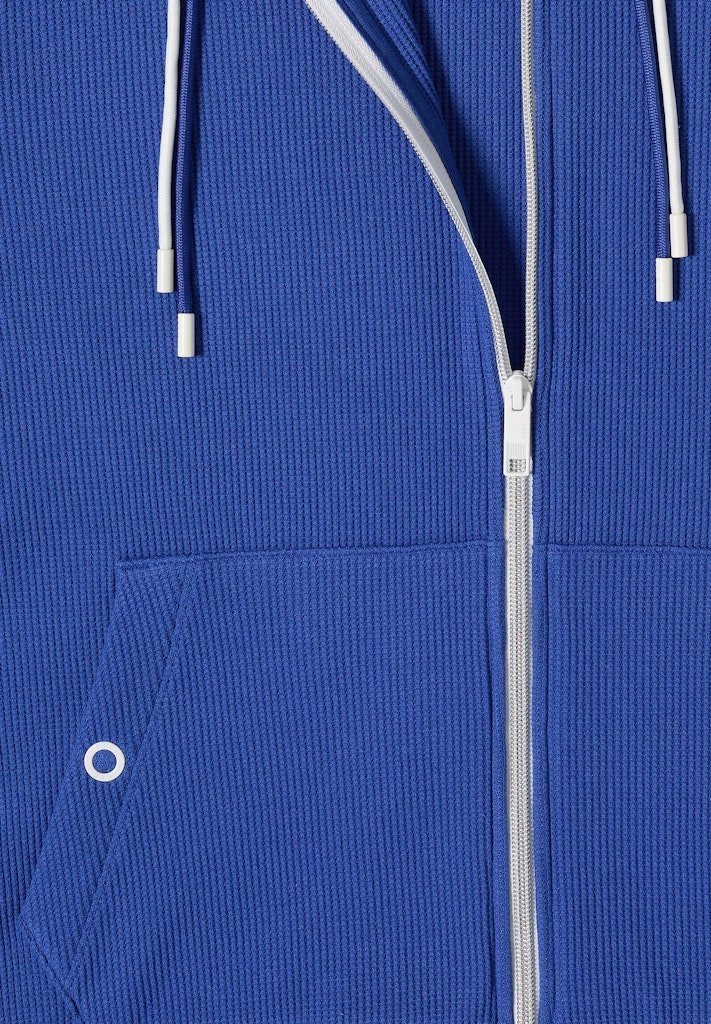 Langarm Jacke mit Kapuze und Struktur