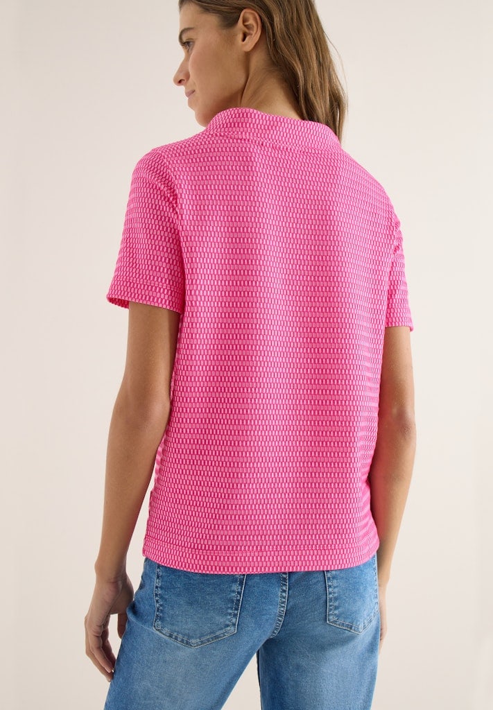 Shirt mit Funnel Neck im Two-Tone-Look