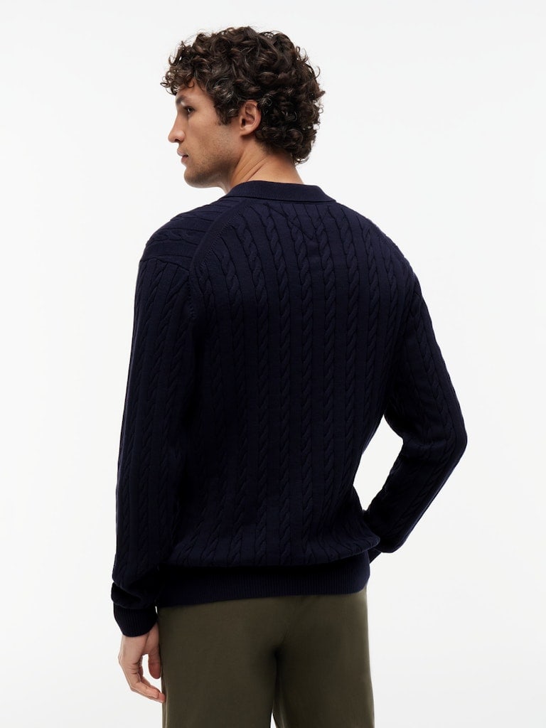 CLASSIC COTTON CABLE LS POLO