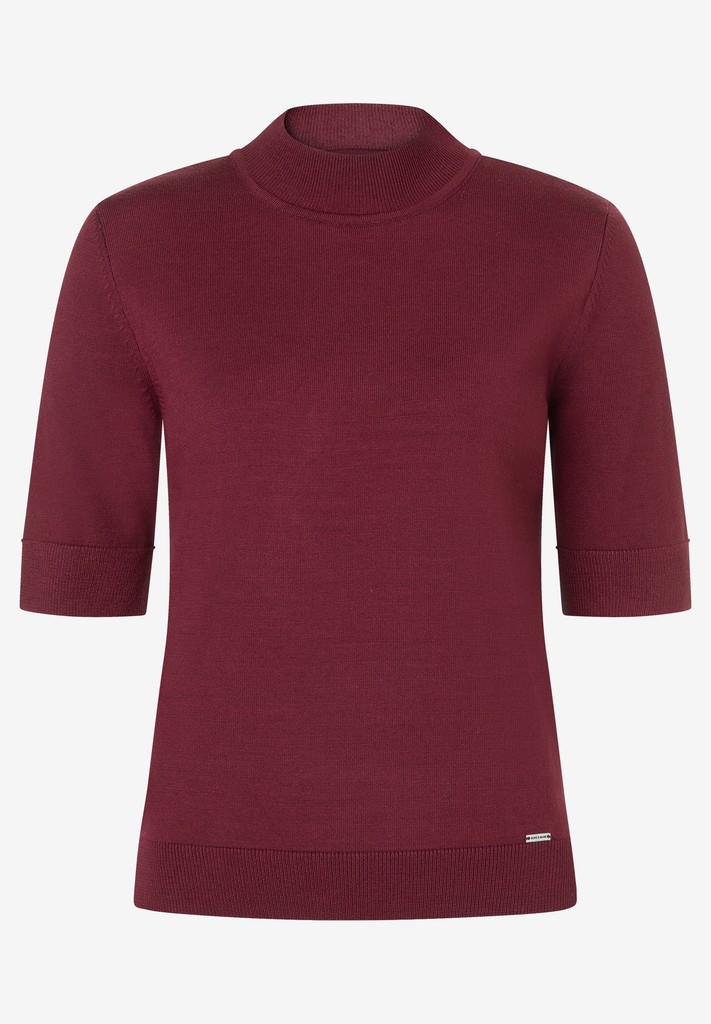 Turtleneck-Pullover mit kurzen Ärmeln