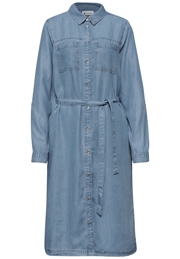 Knielanges Kleid im Washed-Look