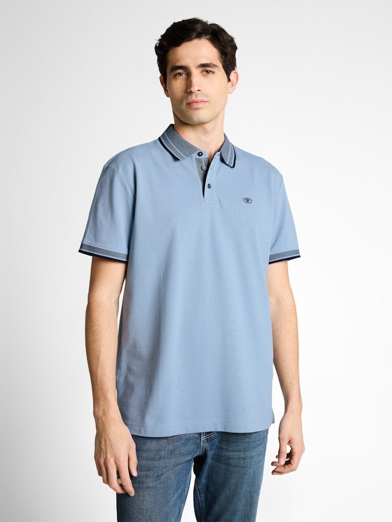 Piqué Poloshirt mit Logo-Print