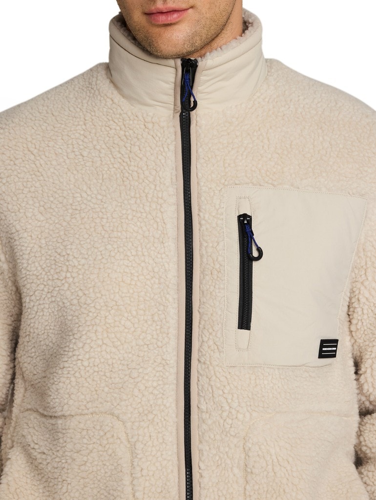 Relaxed Fit Teddy Jacke