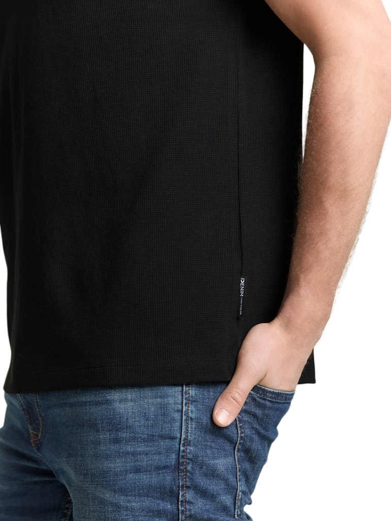 T-Shirt mit Waffelstruktur