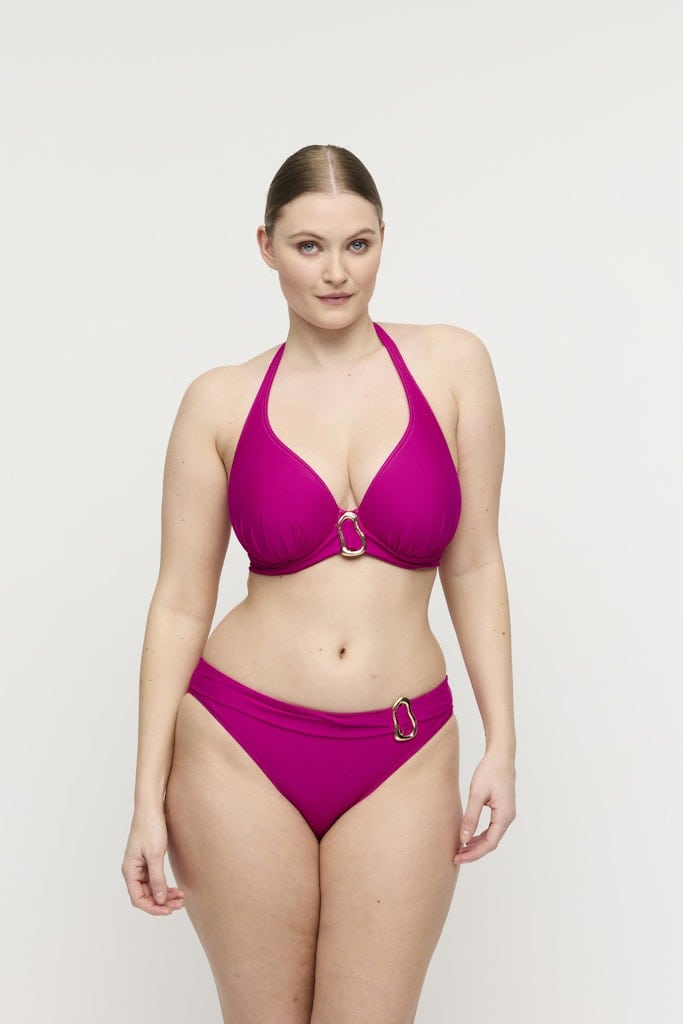 UVITA Deep Magenta Unterlegtes Bikini-Top tief.