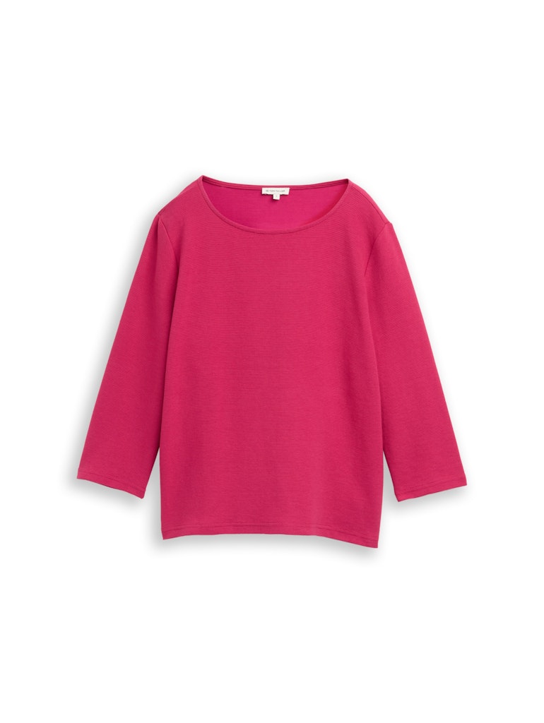 Langarmshirt mit Ottoman-Struktur