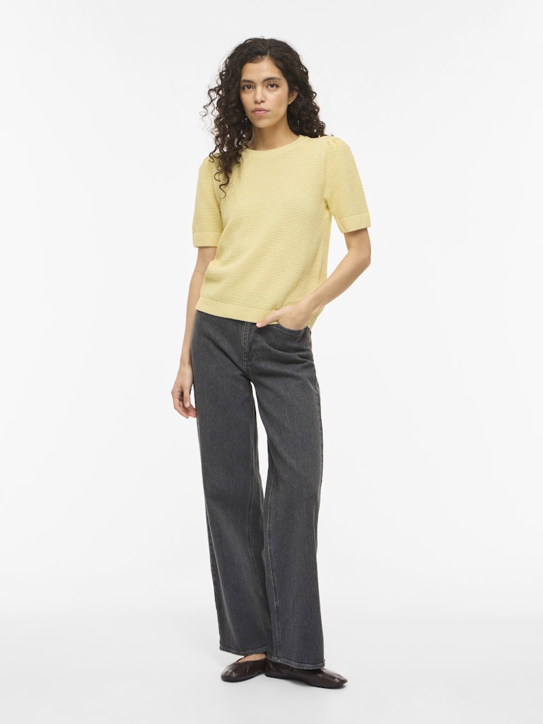 VIDALO O-NECK S/S KNIT TOP - NOOS