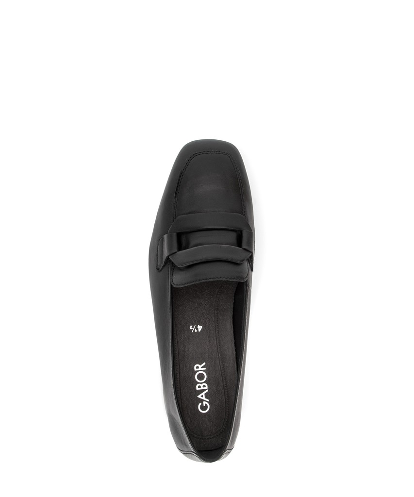 Slipper Glattleder schwarz