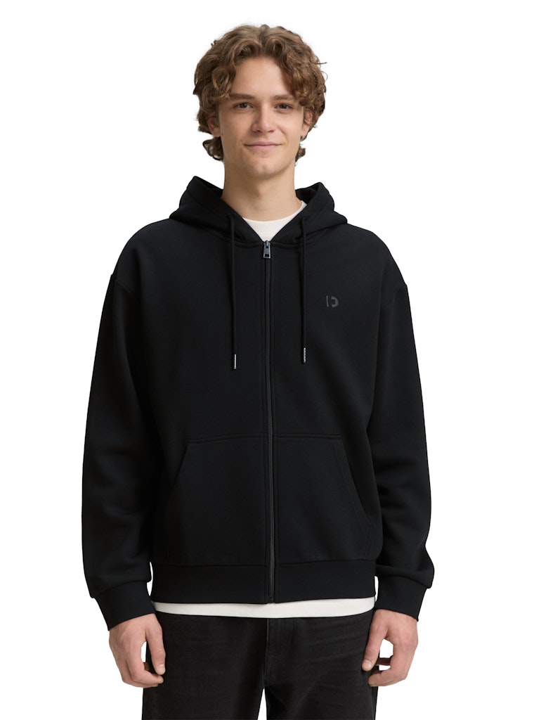 Hoodie Sweatjacke mit Logo-Print