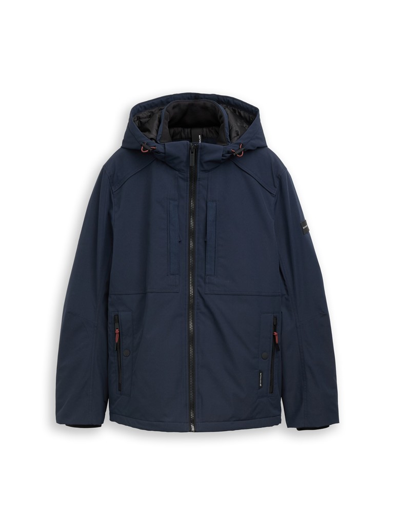 Funktionsjacke mit abnehmbarer Kapuze