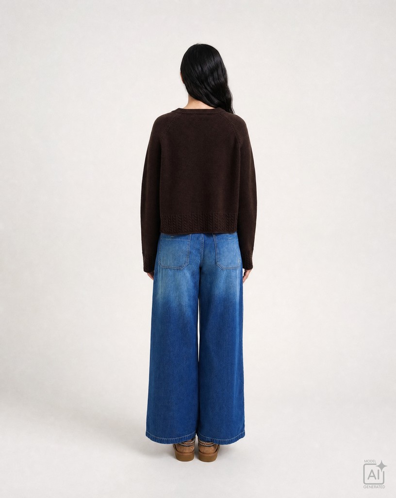 Raglan Cardigan Cable hem