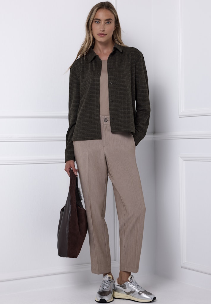 Karierte Jacquard Hemdbluse