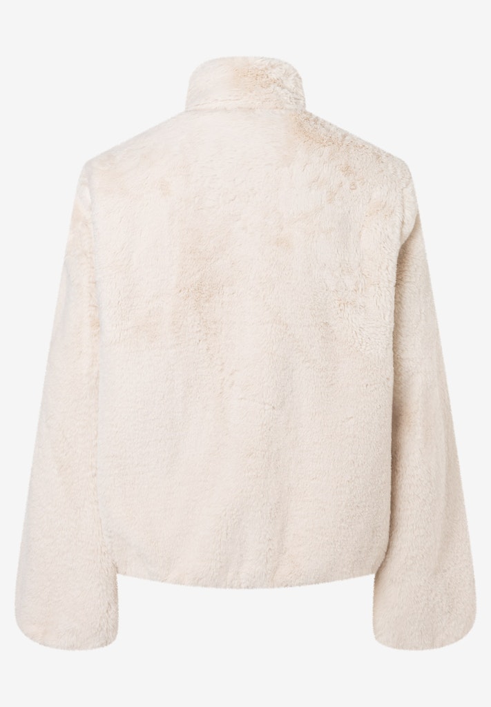 Flauschige Teddyjacke mit Stehkragen