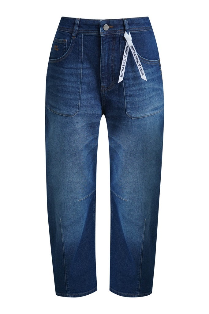 Barrel Leg Denim Pants
