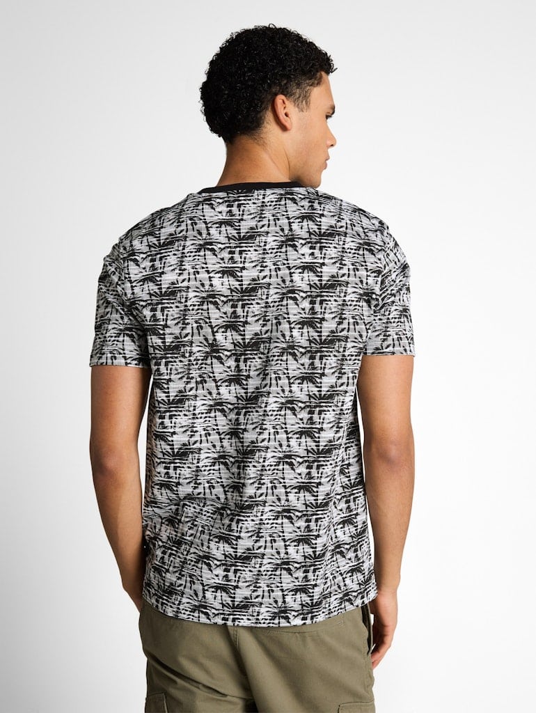 T-Shirt mit Palmenprint