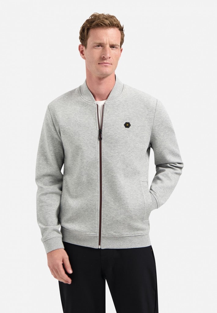Sweater Full Zipper Pique Bomber