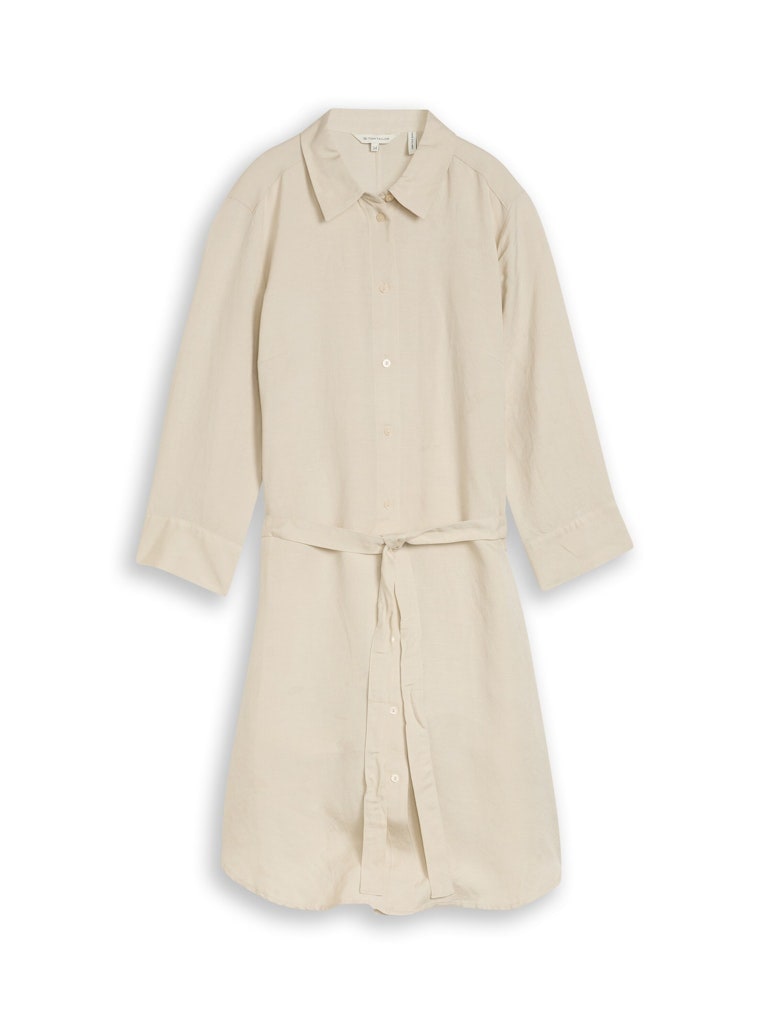 Blusenkleid mit Leinenanteil