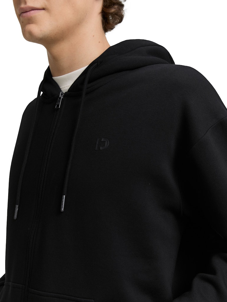 Hoodie Sweatjacke mit Logo-Print