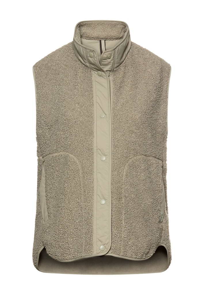 Teddyweste mit Stehkragen