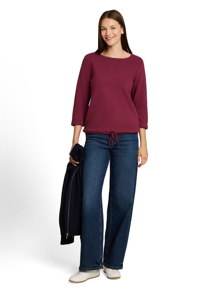 Langarmshirt mit Knopf-Details