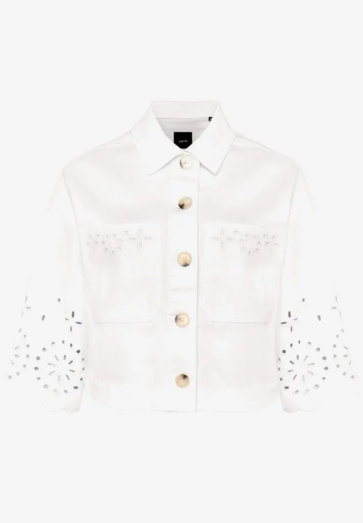 Blazer-Jacke mit Lochmuster