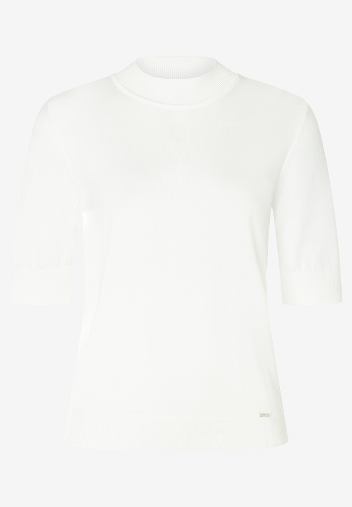 Turtleneck-Pullover mit kurzen Ärmeln