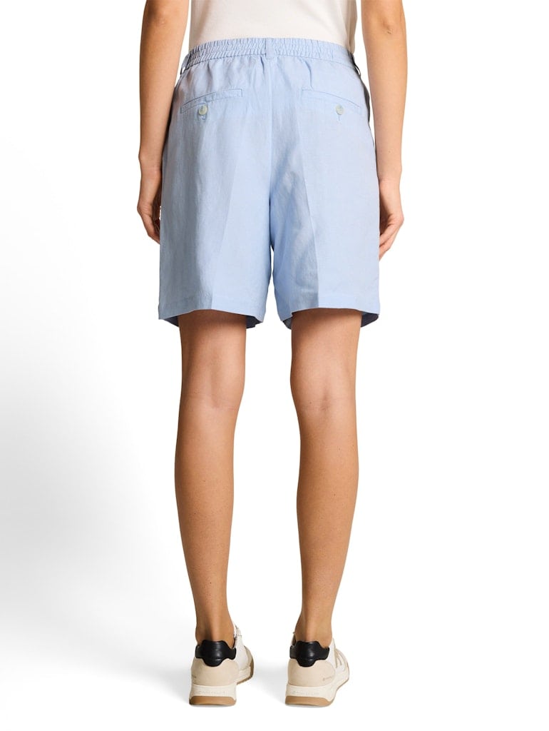 Loose Fit Bermuda Shorts mit Leinenanteil