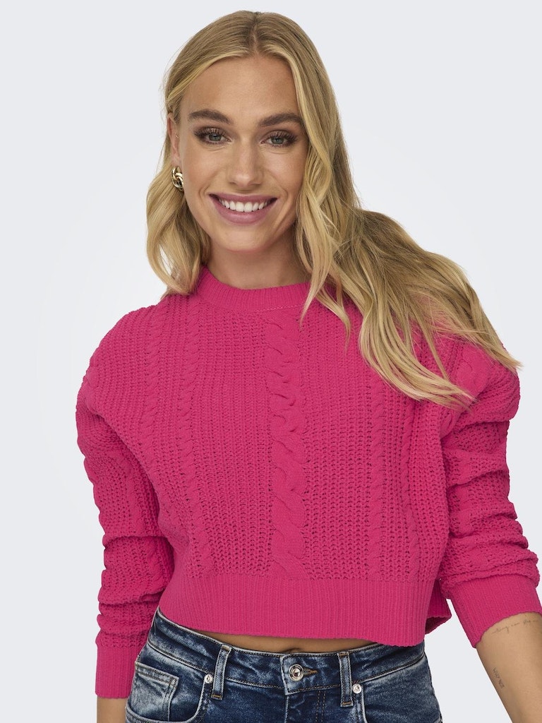 ONLMALENA LIFE LS CROPPED O-NECK KNT