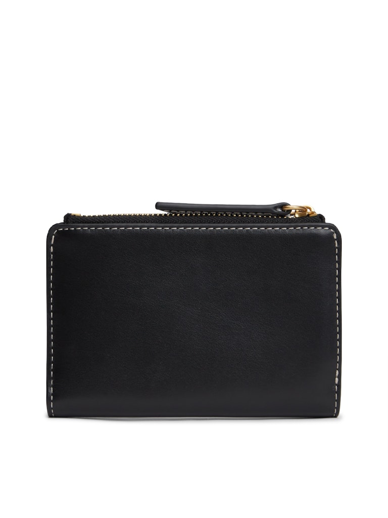 Logo Plaque Leather Bifold Wallet