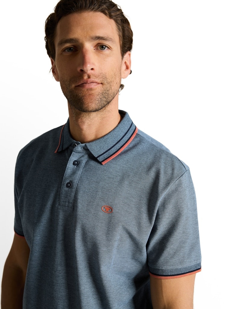 Piqué Poloshirt mit Logo-Print