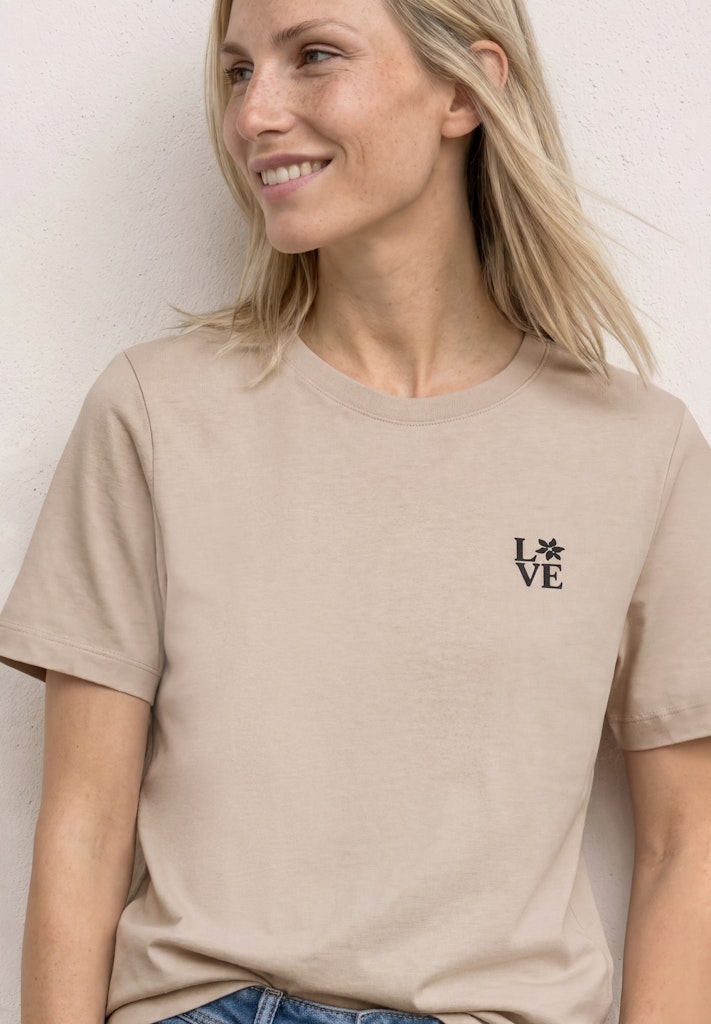 T-Shirt mit Rundhals und Printdetail