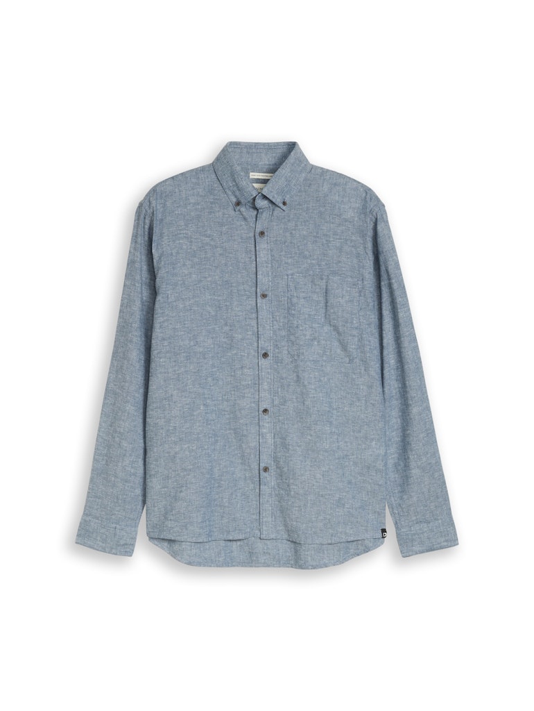 Relaxed Fit Hemd mit Leinenanteil