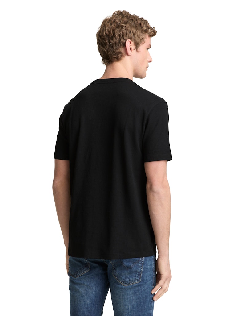 T-Shirt mit Waffelstruktur