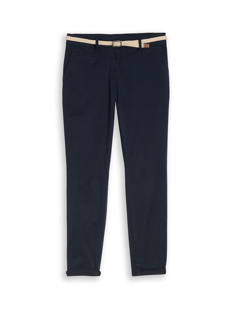 Slim Chino Hose mit Gürtel