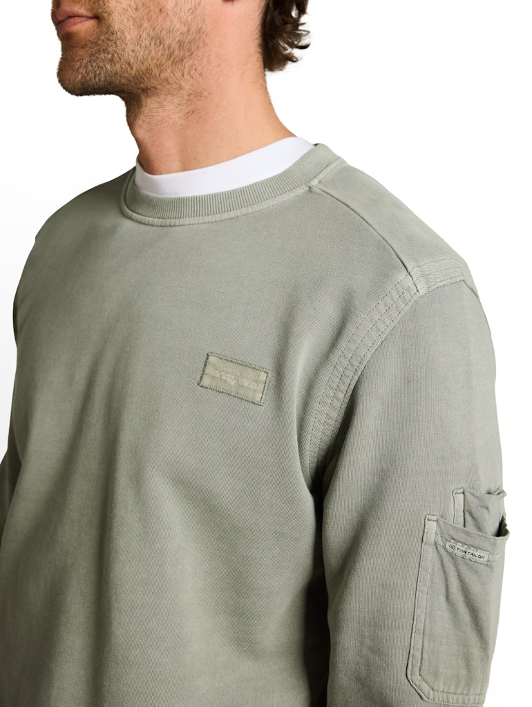 Sweatshirt mit Ärmeltasche
