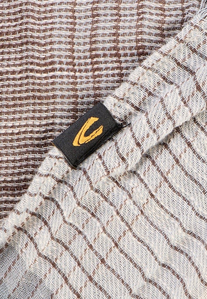 Multicolour Webschal aus Baumwoll-Twill