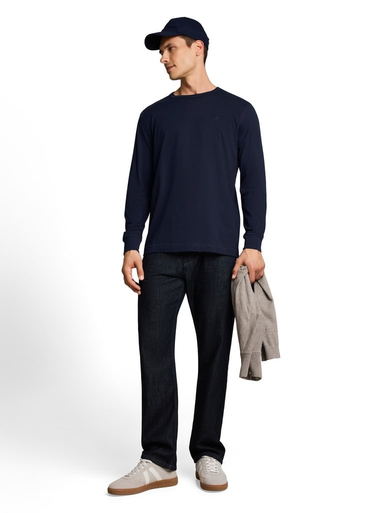 Basic Langarmshirt aus Baumwolle