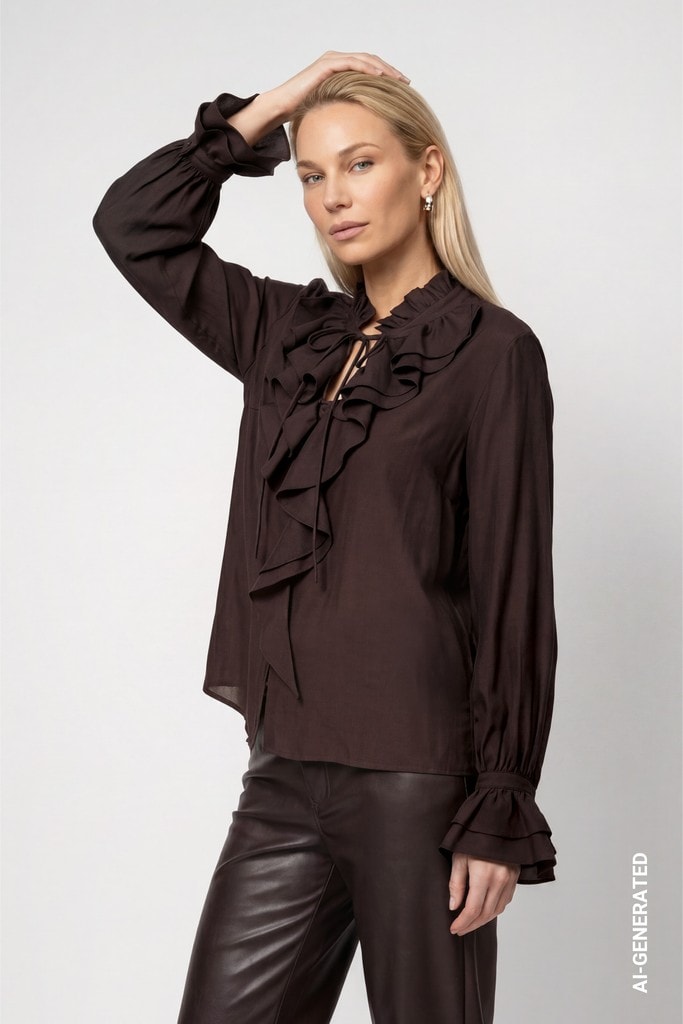 Bluse mit Volants