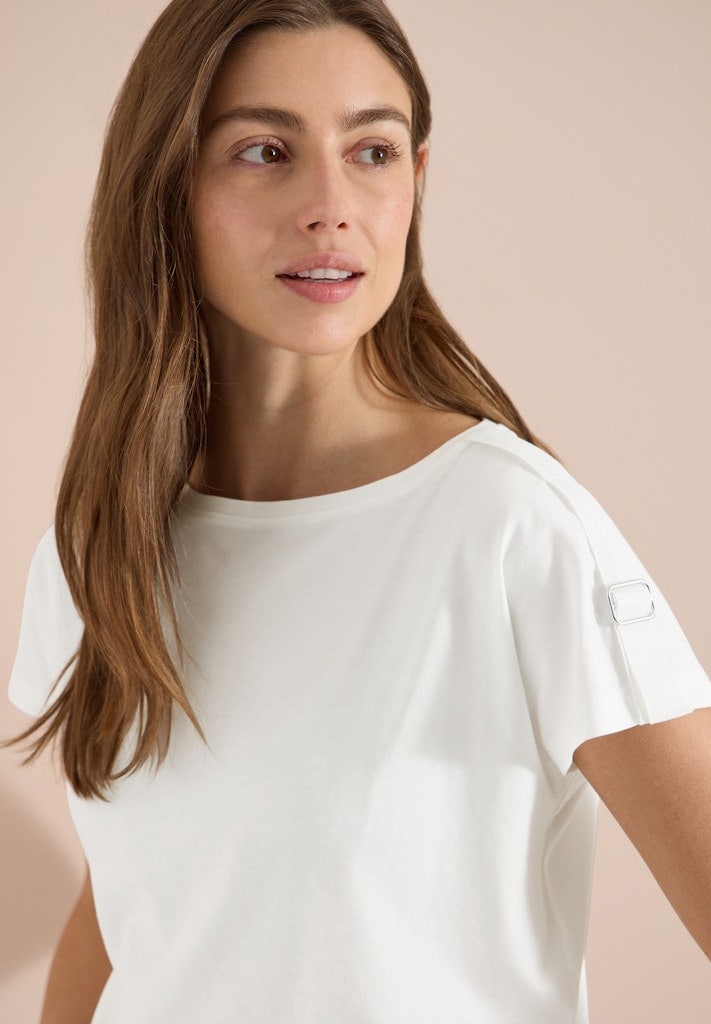 Kurzarm Shirt mit Schnallendetail